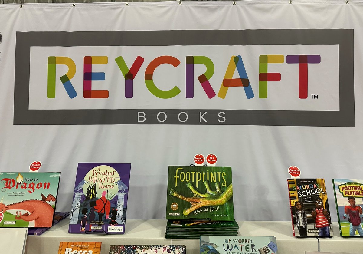 Got to #TXLA24 and the first booth I saw had a familiar friend--> FOOTPRINTS ACROSS the PLANET!! I even did an impromptu signing with a few awesome educators. Be sure to visit the @ReycraftBooks booth! #sciencerocks #stembooksforkids #makeanimpact