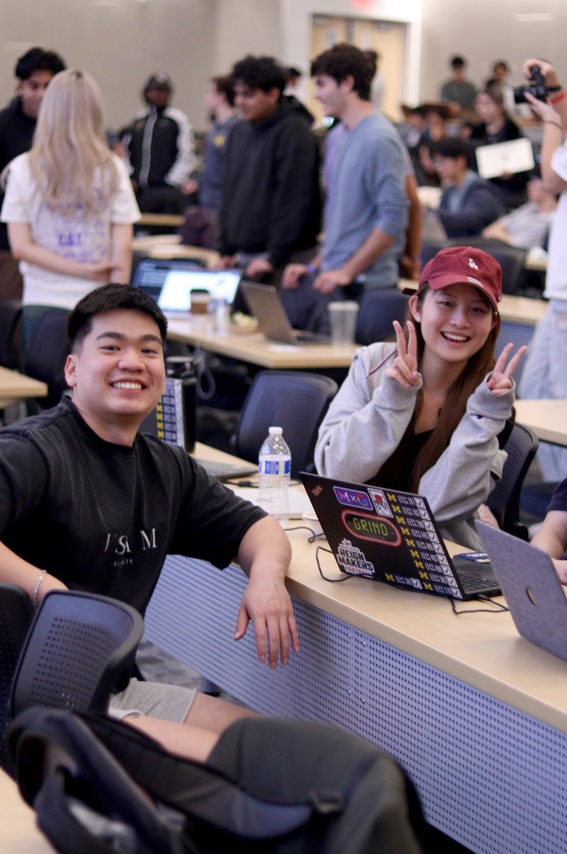 GoogleLabs's tweet photo. This past weekend, students at @MHacks pushed the boundaries of Gemini 1.5, unlocking inspiring use cases across safety, privacy, accessibility, and creativity. Thanks to all who participated and to @UMichPrezOno for swinging by ✨ Read up on the winners below: https://t.co/iTd8WomIBF