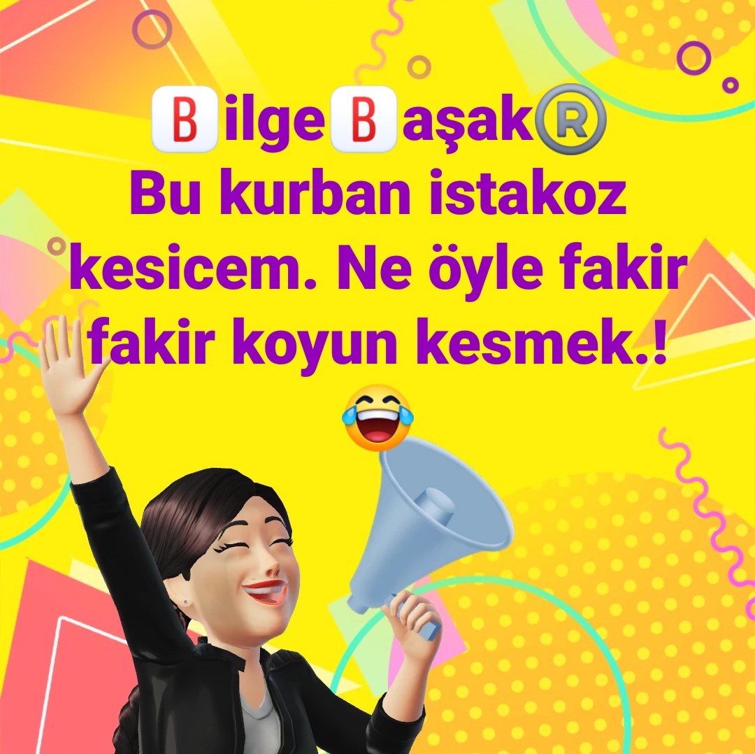 🅱️ilge🅱️aşak®✊😁📣 Bu #kurban #istakoz kesicem. Ne öyle fakir fakir #koyun kesmek.!👍🦂👎🐄