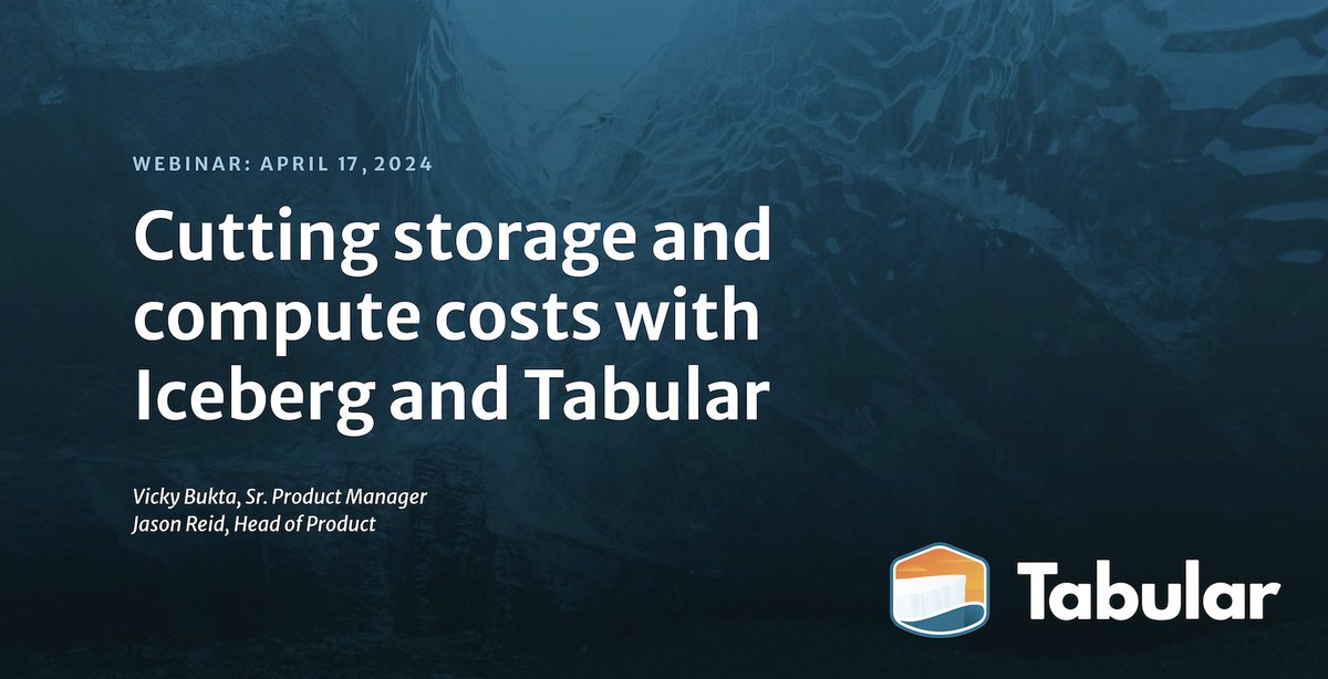 #apacheiceberg can save you quite a bit of money. This fact gets lost when discussing all of its tech advantages over #apachehive.

Check out our recorded webinar, where we walk you through the ways you can slash storage and compute costs.

tabular.io/videos/webinar…