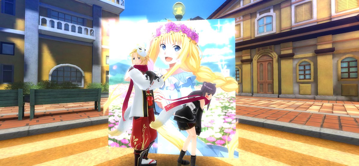 アリハピ！
花飾りはコスモスらしい(･ω･三･ω･)ﾌﾝﾌﾝ
#SAOIFアリスBD