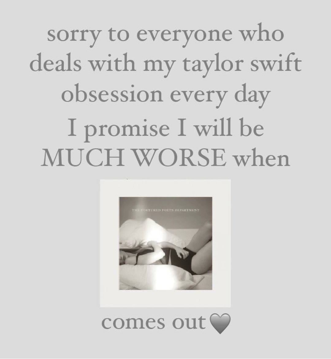 tscrazier's tweet photo. @taylorswift13 HI TAY!! I CANT WAIT!!! #TSTTPD https://t.co/hUvMr5eHCy