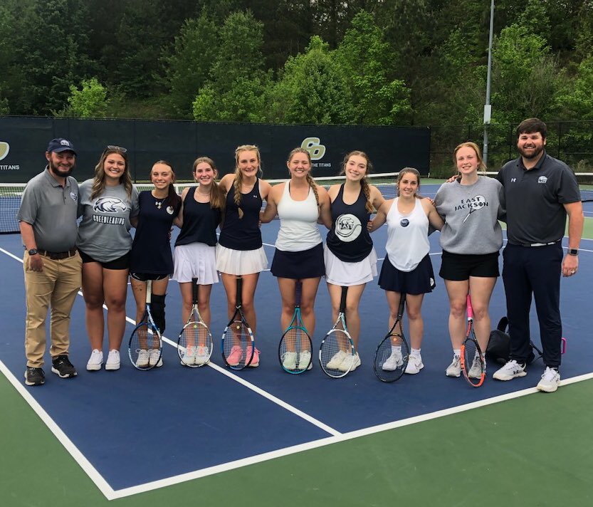 Girls tennis 🎾 get the huge win on the road in first round of GHSA Playoffs!!! #LetsGo #GoEagles 💯🦅