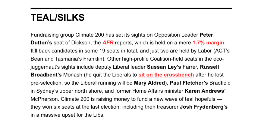 There is every chance Peter Dutton will lose his seat, just like Josh Frydenberg. (Frydenberg covered up a corruption scandal at the top of ASIC. ICYMI: theklaxon.com.au/asic-findings-…).