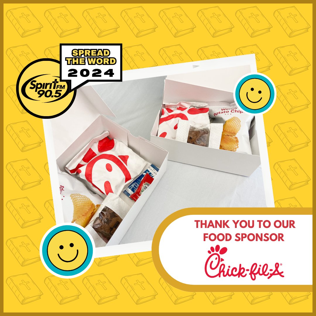 Breakfast and lunch were provided by today's food sponsors, The Brunchery on S. MacDill and Chick-fil-A on S. Dale Mabry. Thank you for providing meals for our volunteers and staff! 🫶 #STW2024 #SpreadTheWord #LiveWithSpirit