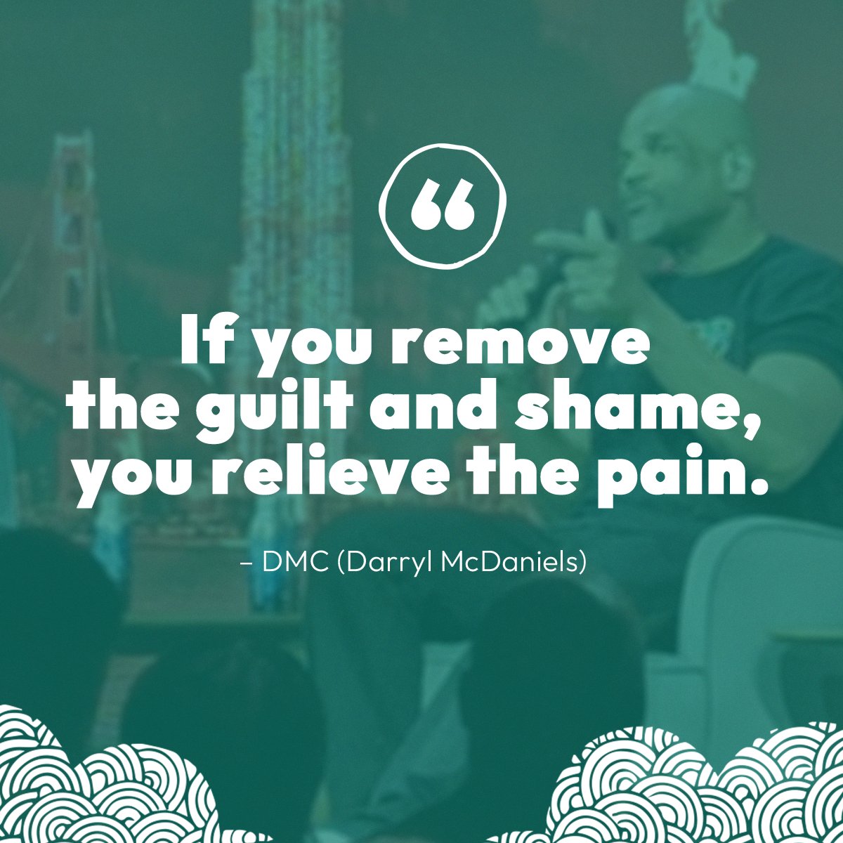 'If you remove the guilt and shame, you relieve the pain.' — @thekingdmc #KnowYourStudends better with classcatalyst.com