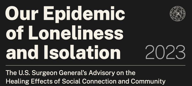 In early 2023, the US Surgeon General released a report highlighting the epidemic of loneliness and isolation within the US. Since then, our research group dove into this topic to understand loneliness, its correlates, & potential inspiration for community based interventions.