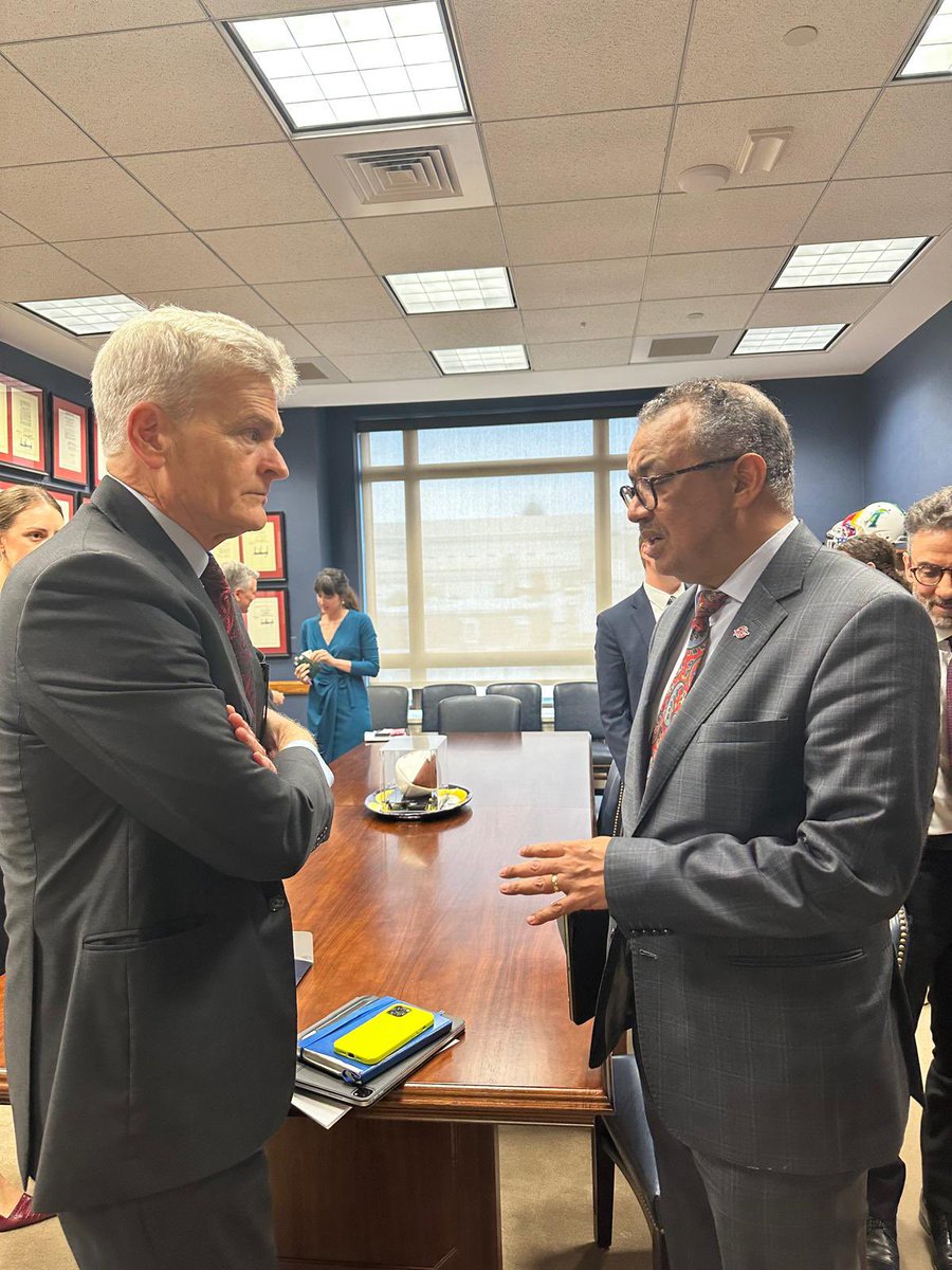 Pleased to meet with @SenBillCassidy to discuss the ongoing Member States negotiation on the #PandemicAccord, and the importance of US leadership in global health.