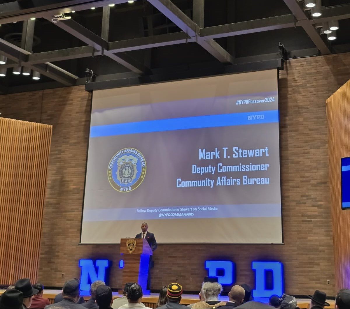 Today, NYPD held its annual Pre-Passover security briefing at One Police Plaza.  We were joined by leaders in our Jewish Community as we discussed public safety measures for the upcoming holiday.