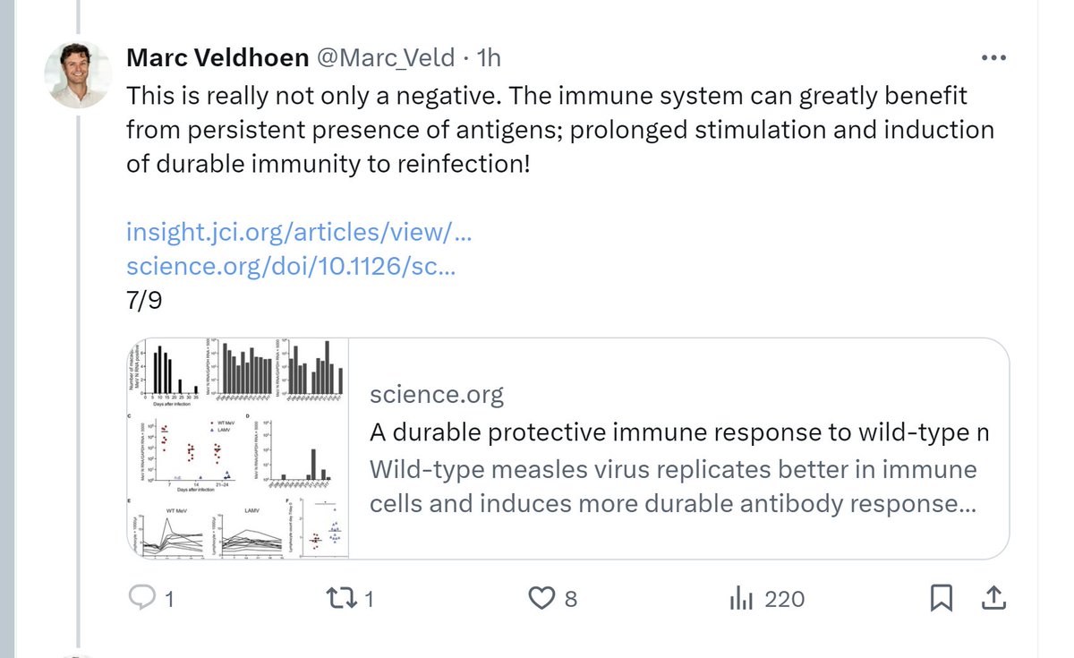 Marc responded! Viral persistence will greatly benefit immunity.🤡🎪😂