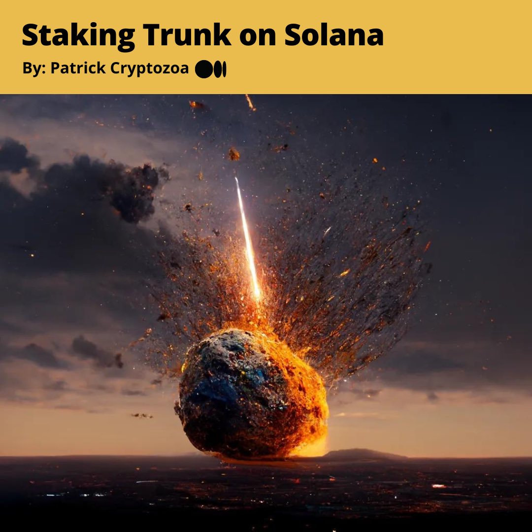 Follow the steps outlined in the article by Patrick Cryptozoa ⬇️ cryptozoa.com/staking-trunk-… #crypto #memecoin #sol $solana