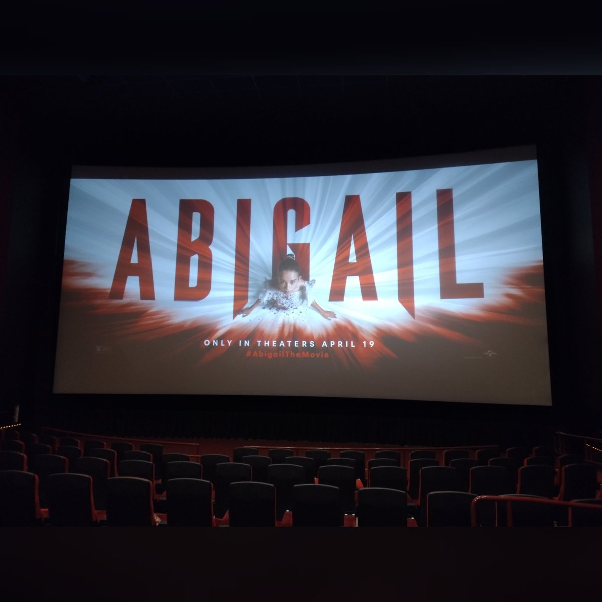 Traffic was dicey, but we made it to the premier. #AbigailTheMovie #horror #universalmonsters