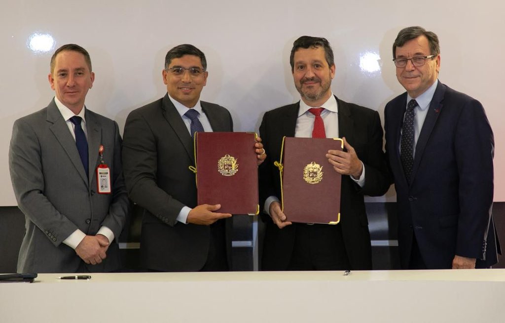 Junto a los directivos de Repsol, firmamos el acuerdo que formaliza la extensión del área geográfica de la Empresa Mixta Petroquiriquire, un paso fundamental para fortalecer nuestra asociación y garantizar el incremento sostenible de la producción petrolera en Venezuela.