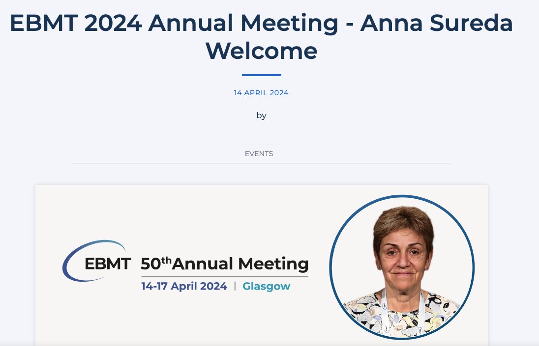 WomenInLymphoma's tweet photo. 👏🏼👏🏼 Brava @AnnaSureda5 @TheEBMT President 
at 50th anniversary annual meeting #Glasgow 
@WomenInLymphoma #SteeringCommitteeMember
https://t.co/olJgWwnCj7 https://t.co/epk2m4frx4