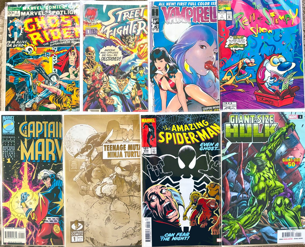 DallanB's tweet photo. Somewhat eclectic haul. A gaggle of fun &amp; interesting finds should make for some good readin’. 🤘
#NCBD #OCBD https://t.co/75sqfmgsJf