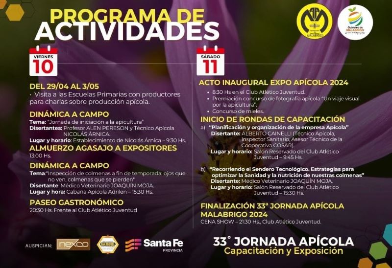 Malabrigo: Lanzamiento oficial de la 33ª Jornada Apícola 2024 dlvr.it/T5fGLt