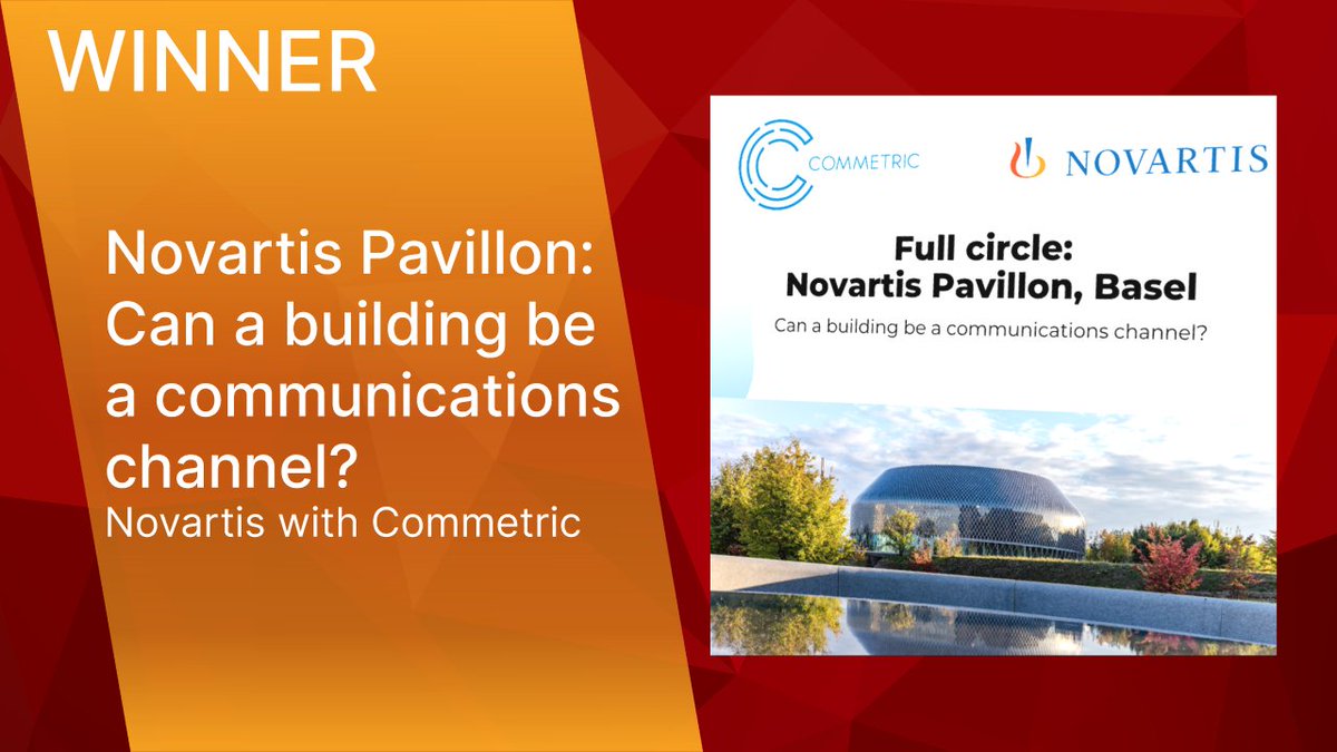 #SABREAwardsEMEA Winner: SUPERIOR ACHIEVEMENT IN MEASUREMENT AND EVALUATION - Novartis Pavillon: Can a building be a communications channel? - Novartis with Commetric