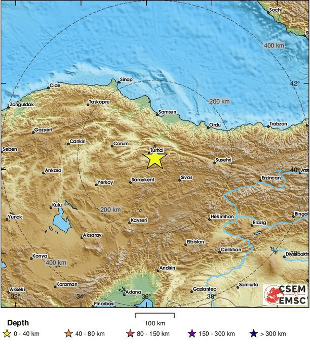 Geographysc's tweet photo. Tokat’ta 4.8 büyüklüğünde #deprem meydana geldi. Kuzey Anadolu kırığına paralel makaslama zon üzerinde oldu. Bu bölgeler oldukça riskli.
Depremin merkez üssüne yakın meydana gelen en büyük deprem 17 Ağustos 1668 tarihinde Ladik Gölü civarında 7.8 büyüklüğünde olmuştu. https://t.co/Q1TYPOkhex