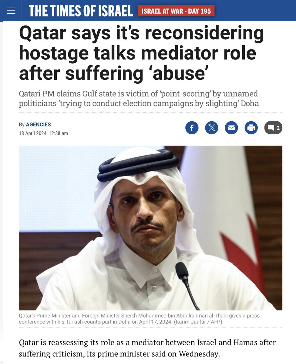 Only ones suffering 'abuse' are the Israeli hostages still under Hamas captivity in Gaza. If #Qatar wanted to make a meaningful contribution, they will press Hamas to release the hostages or deport them Doha.