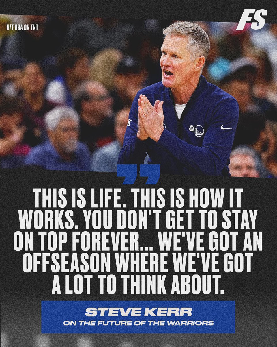 Steve Kerr knows the Warriors' future will have highs and lows. “We’ve been really blessed here with amazing players, and multiple championships…. The highest of highs. And this is the flip side.”