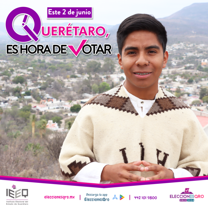 IEEQcomunica's tweet photo. La democracia te necesita. 🗳️📅 Participa en las elecciones del 2 de junio para fortalecer nuestra sociedad y construir un futuro más justo y equitativo. 

Accede a toda la información en https://t.co/62FXTnm2rc o descarga al app desde tu celular EleccionesQro 📲  #EsHoraDeVotar