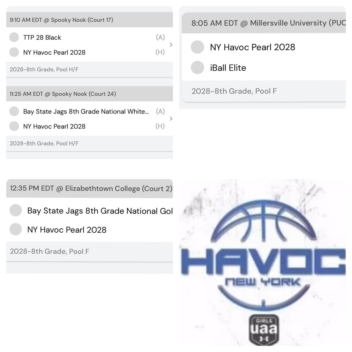 Spooky Nook this weekend super excited here’s my schedule for the weekend. Let’s goooooo <a href="/nyhavoc/">NY HAVOC</a>