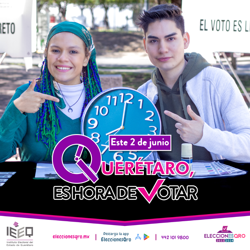 IEEQcomunica's tweet photo. La democracia te necesita. 🗳️📅 Participa en las elecciones del 2 de junio para fortalecer nuestra sociedad y construir un futuro más justo y equitativo. 

Accede a toda la información en https://t.co/62FXTnm2rc o descarga al app desde tu celular EleccionesQro 📲  #EsHoraDeVotar