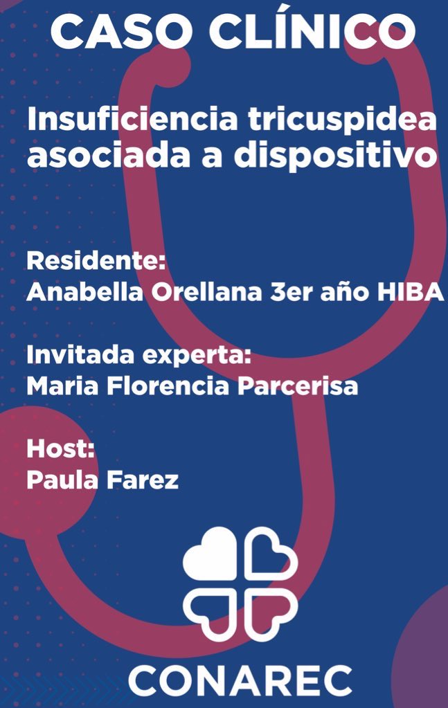 CONAREC_ORG's tweet photo. En el mes de las valvulopatías, Anabella Orellano residente del HIBA, nos trae un caso clínico sobre IT. Nos acompañó la Dra Maria Florencia Parcerisa, staff del Servicio de Cardiologia del HIBA y especialista en imágenes cardiovasculares.

https://t.co/5DMdcq8Lo2 https://t.co/Vw4eWEgZpV