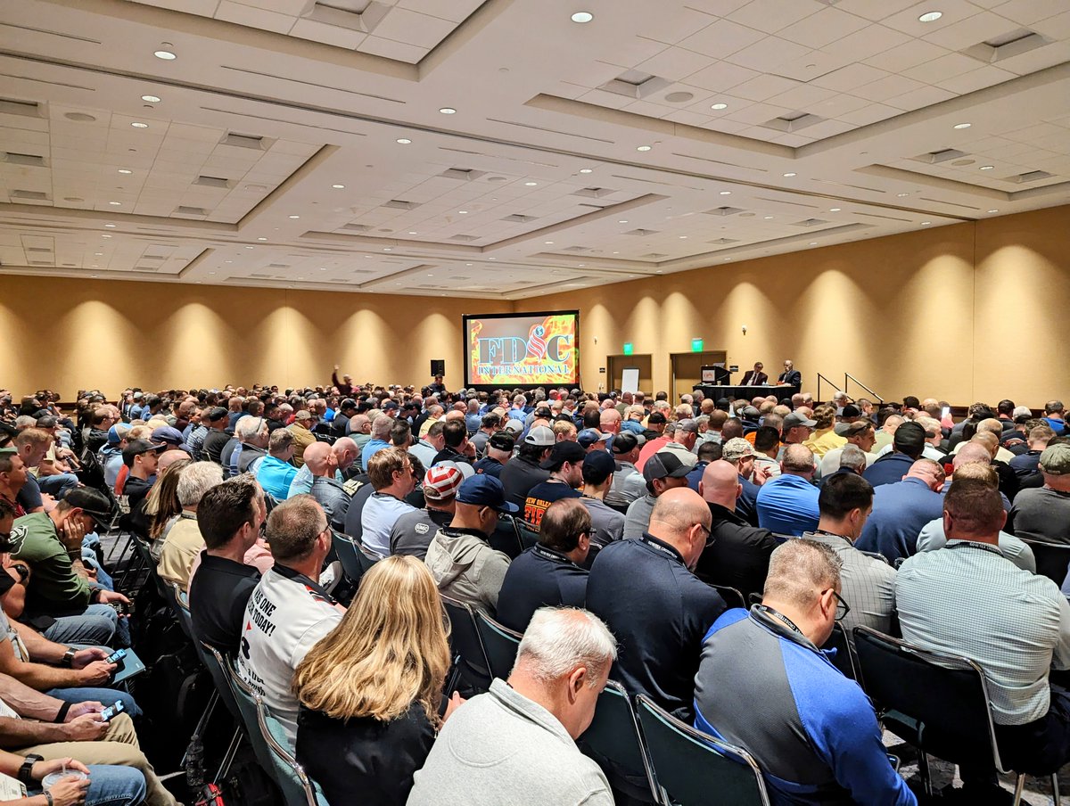 Standing room only for Deputy Chief Billy Goldfeder and Gordon Graham's #FDIC2024 presentation 'Making It, Breaking It, or Losing It.' Follow coverage at firerescue1.com/fdic @Lexipol @BillyGoldfeder