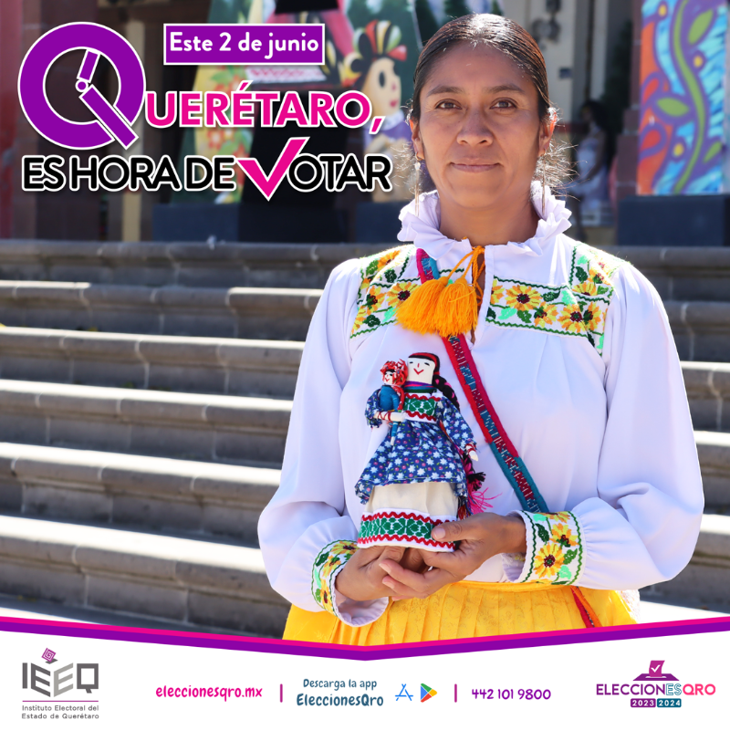 IEEQcomunica's tweet photo. La democracia te necesita. 🗳️📅 Participa en las elecciones del 2 de junio para fortalecer nuestra sociedad y construir un futuro más justo y equitativo. 

Accede a toda la información en https://t.co/62FXTnm2rc o descarga al app desde tu celular EleccionesQro 📲  #EsHoraDeVotar