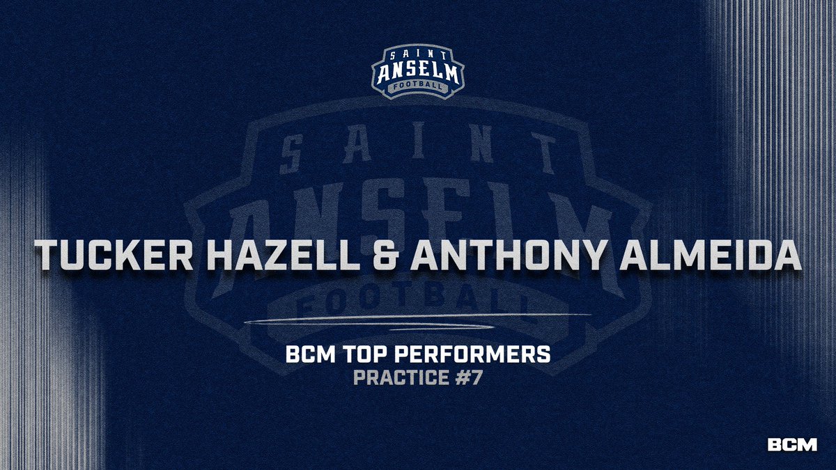 Congratulations to the #BCM Top Performers from Practice #7 🚨 Tucker Hazell 🚨 Anthony Almeida