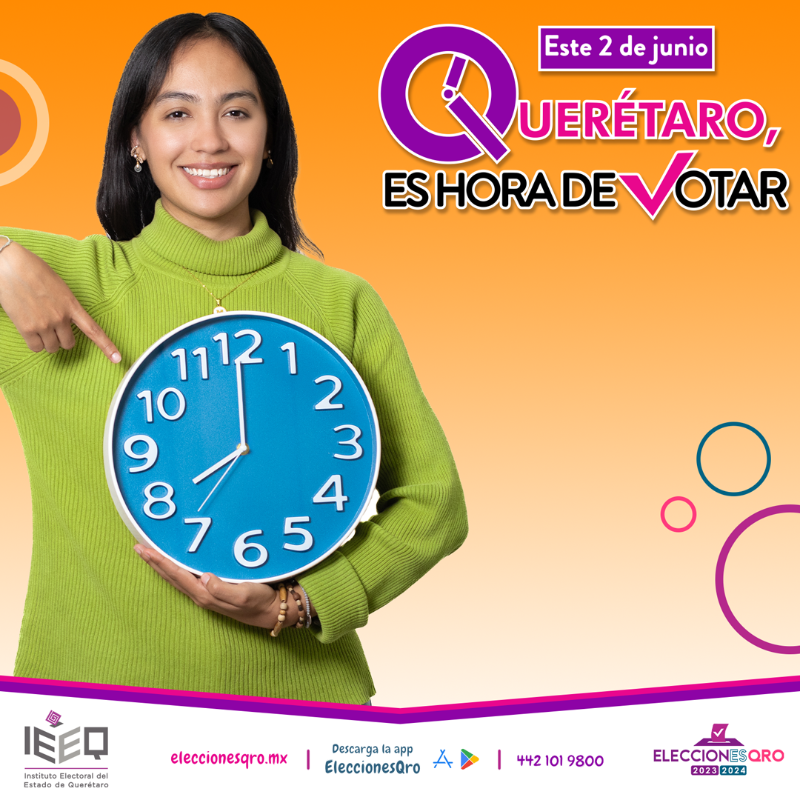 IEEQcomunica's tweet photo. La democracia te necesita. 🗳️📅 Participa en las elecciones del 2 de junio para fortalecer nuestra sociedad y construir un futuro más justo y equitativo. 

Accede a toda la información en https://t.co/62FXTnm2rc o descarga al app desde tu celular EleccionesQro 📲  #EsHoraDeVotar