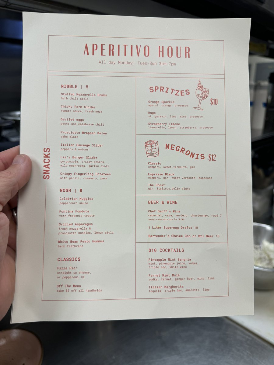 New happy hour menu lacks the appropriate amount of bacon (in my humble opinion) but I'd check it out anyway. @LiasRestaurant