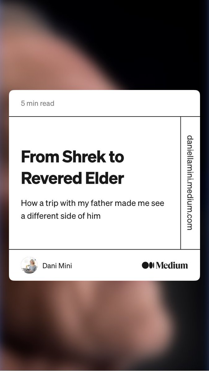 It seems to me that you age gradually, and then suddenly you’re #old .
“From Shrek to Revered #Elder ” by Dani Mini
medium.com/crows-feet/fro…