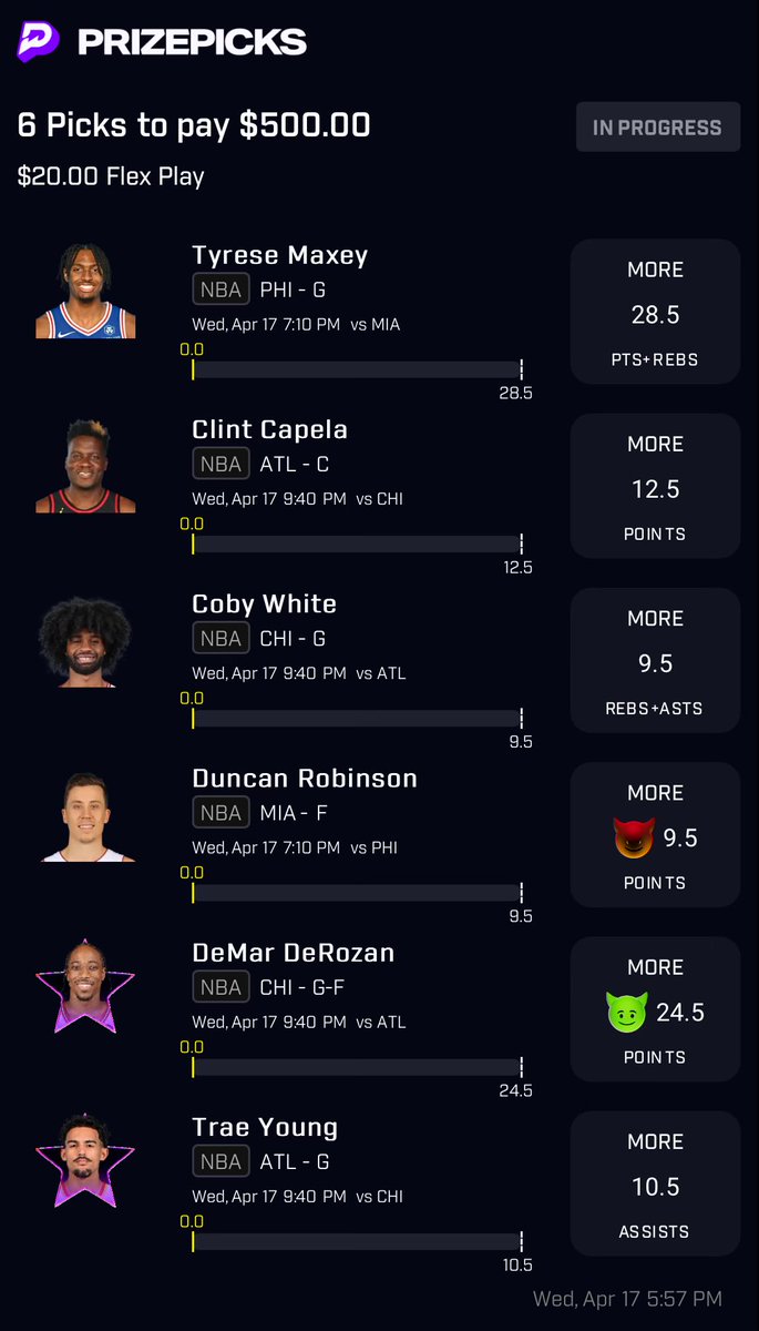 25x Win or go home for some of these guys

Copy my PrizePicks entry using this link: 
prizepicks.onelink.me/gCQS/shareEntr…

#PrizePicks #nba #PrizePicksNBA