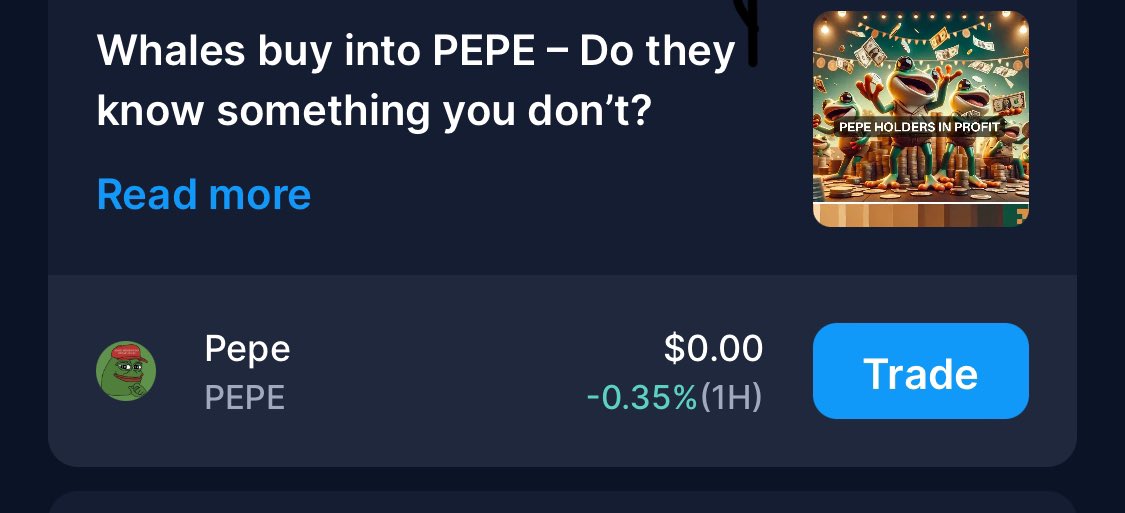 You are not Bullish enough!!!! $PEPE ON @coinbase JUST POSTED THIS IN THE MARKET FEED 🐸 I’m buying. MORE