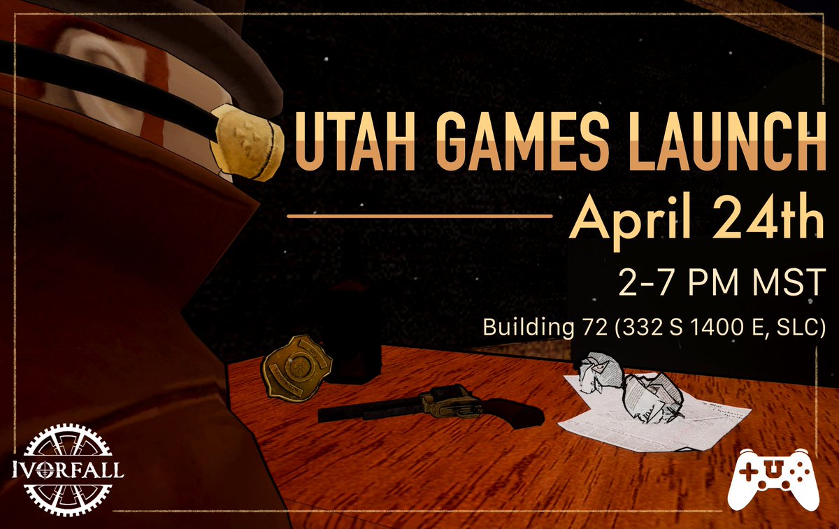 Ivorfallgame's tweet photo. @Utah_Games Launch here we come! Please join us as we launch #Ivorfall! Come check out our full game, say hello to the devs, and grab a sticker or two while you’re there!

Or you can watch the Launch stream at https://t.co/RaoUTsAb9A

#UniversityofUtah https://t.co/OsEgd38z6z