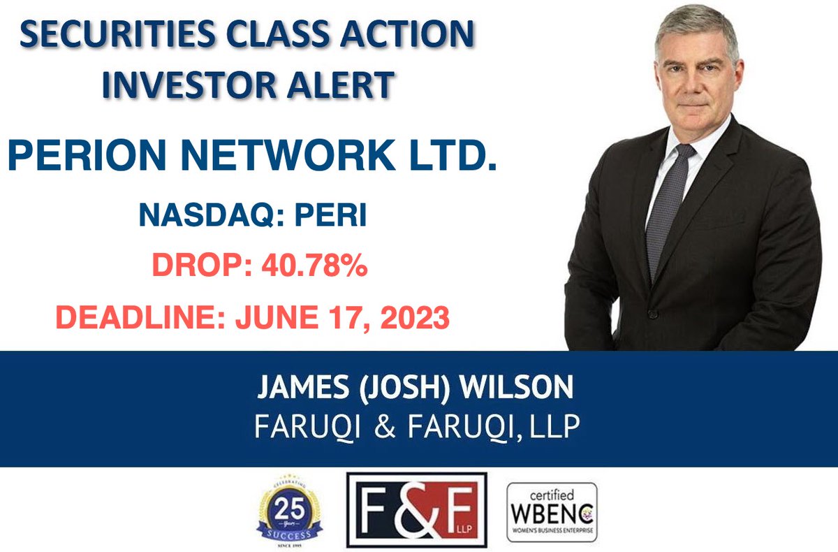 Perion Network Ltd. Class Action Lawsuit $PERI 

Perion Network Deadline: June 17, 2024

Learn More Here: faruqilaw.com/PERI

#faruqilaw #NASDAQ #NASDAQListed #stocks #stockmarketnews #StocksInNews #investing