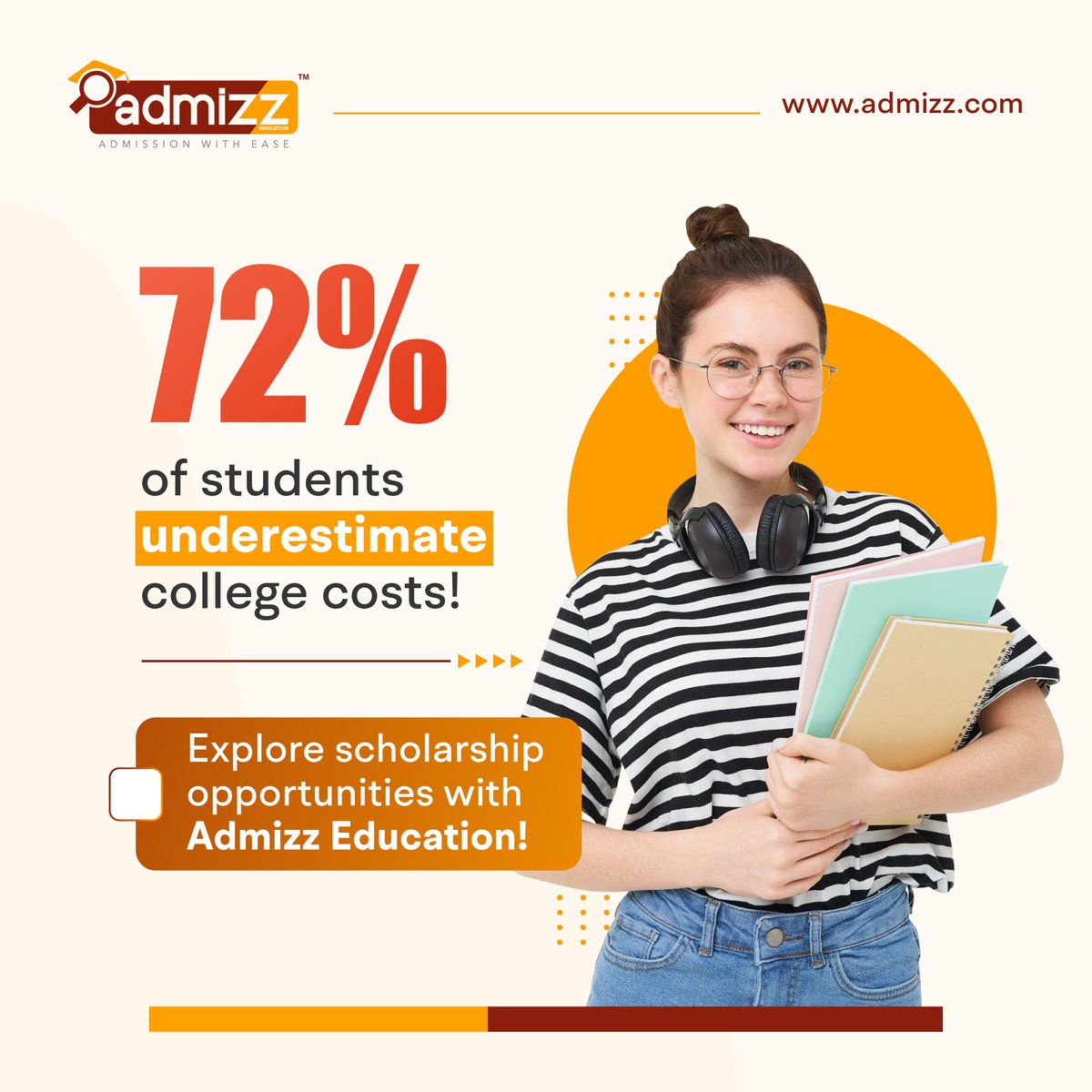 Heading into college?
Don't underestimate the costs! 72% of students do. Admizz Education: can help you find scholarships to ease the burden.
Book a Counseling: admissions-admizz.com
#CollegePlanning #Scholarships #FinancialAid  #AdmizzEducation #StudyAbroad