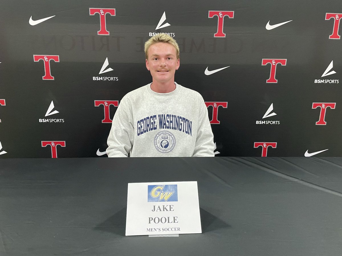 SCHSTritons's tweet photo. Congrats to Jake Poole on his commitment to George Washington for Men’s Soccer!👍💪⚽️⁦@ocvarsity⁩ @latsondheimer ⁦@SouthOCsports⁩ https://t.co/fo0nzEklzv