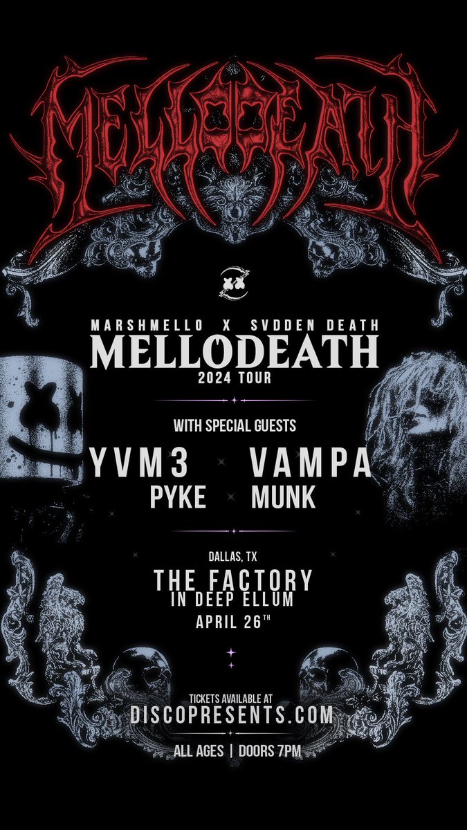 MELLODEATH IN Dallas ON APRIL 26TH! Don’t miss out💥😈😈 hive.co/l/mellodeath04…