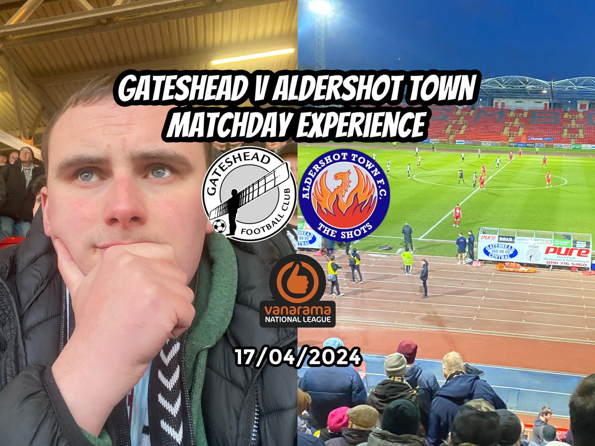Tonight’s experience of Gateshead v Aldershot Town as nothing went right

#WorClub #TheShots #TheVanarama  

youtu.be/6weyRV2Ks7c?si…