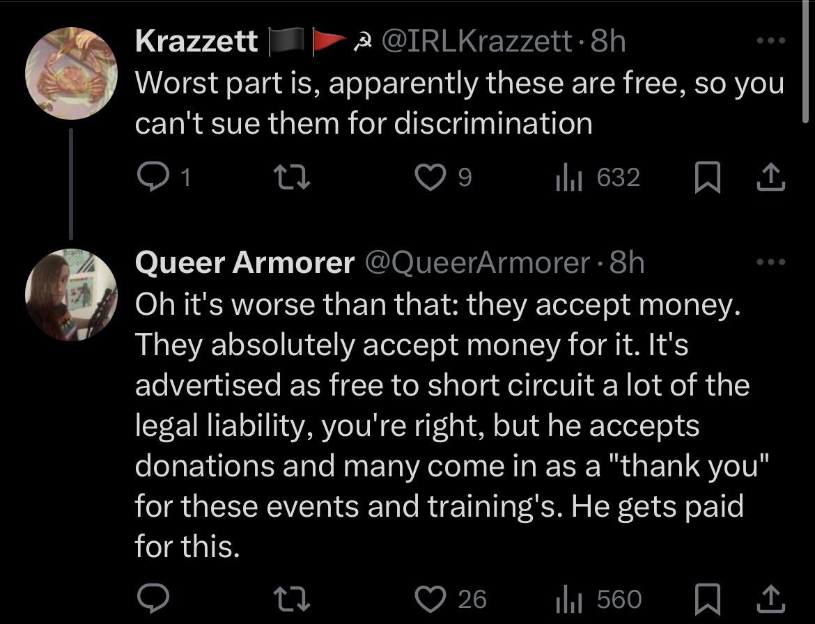 Twitter is fucking wild. Me: “Please bring a chaperone” Twitter: “SUE HIM FOR DISCRIMINATION!!!!! HE IS MAKUNG MONEY BUUUUUUUURN HIM.” Donations were for our camp cook and only our camp cook. I fucking spend money on these events you wet fucking noodles. The shit I have to…