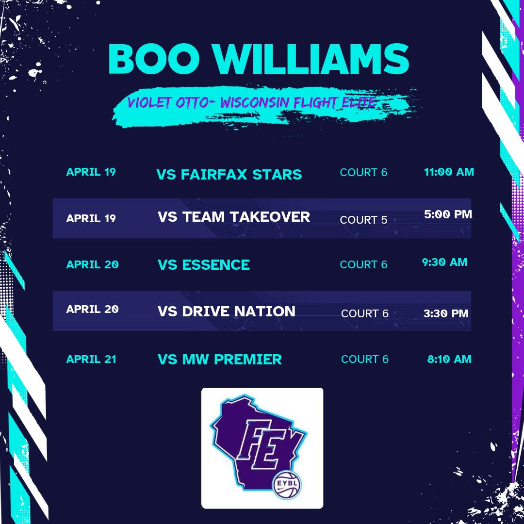 Super excited to play at Boo Williams this weekend!! Come and see my @WiFlightElite teammates and I play!! @BooWilliamsAAU @NikeGirlsEYBL