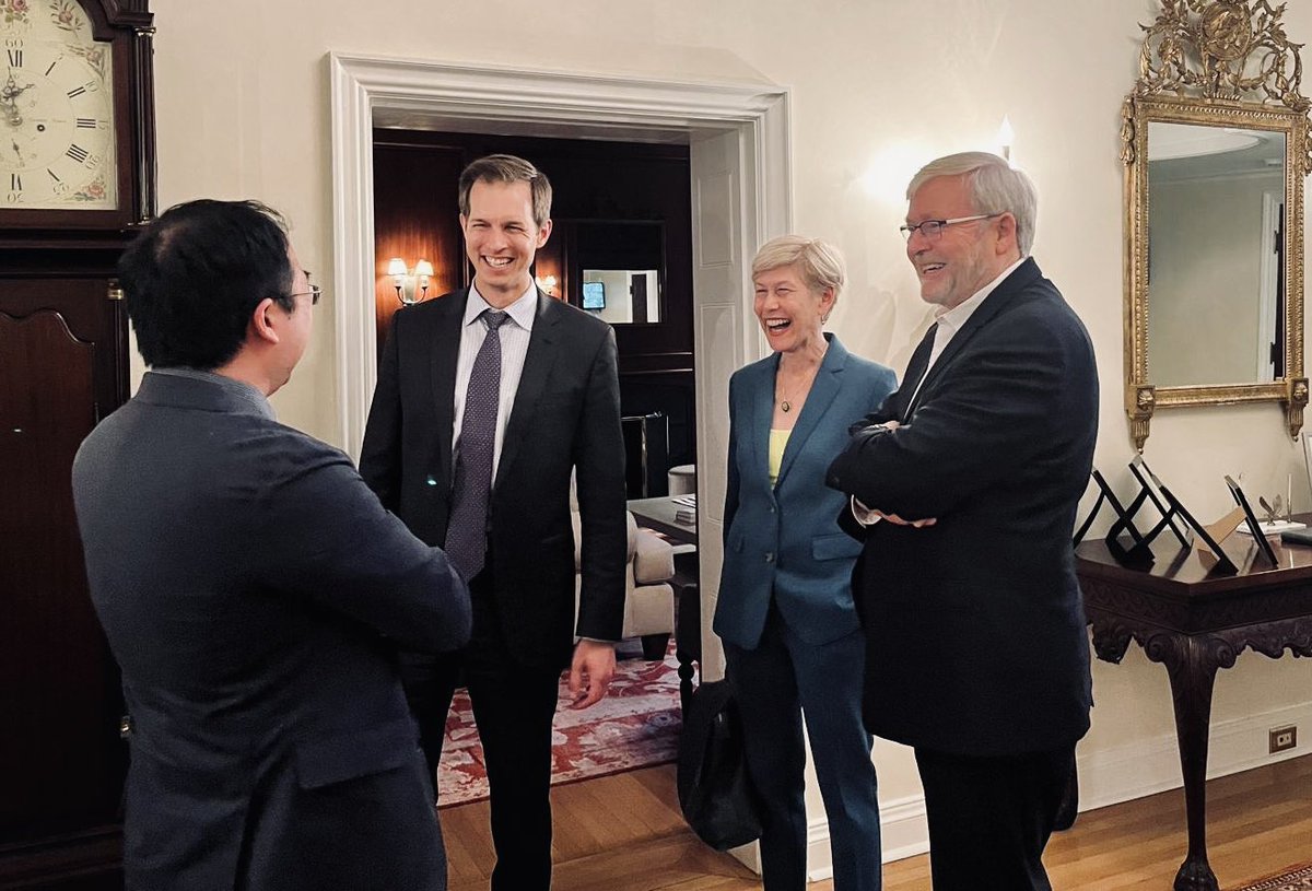 A big week for talks about how Australia and the US support a free and open Indo-Pacific. A pleasure to welcome to the Residence @repmoulton @rephaleystevens @repandykimnj @repdeborahross @repauchincloss for friendly discussions on democracy, trade, and deepening our alliance.