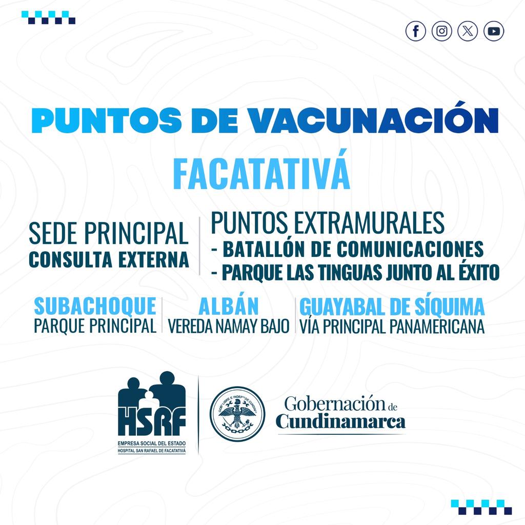 𝗟𝗮 𝘃𝗮𝗰𝘂𝗻𝗮𝗰𝗶ó𝗻 es una de las mejores formas de protegerte contra  enfermedades prevenibles por vacunación. Por eso te invitamos a la"𝑺𝒆𝒈𝒖𝒏𝒅𝒂 𝑱𝒐𝒓𝒏𝒂𝒅𝒂 𝑵𝒂𝒄𝒊𝒐𝒏𝒂𝒍 𝒅𝒆 𝑽𝒂𝒄𝒖𝒏𝒂𝒄𝒊ó𝒏".

📅 𝐅𝐞𝐜𝐡𝐚: 20 de Abril 2024
🕘 𝐇𝐨𝐫𝐚: 8:00am a 4:00pm