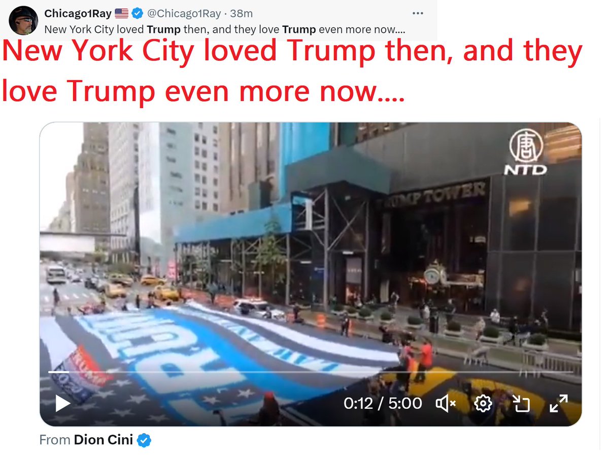 🇺🇸❤️PATRIOT FOLLOW TRAIN❤️🇺🇸 🇺🇸❤️HAPPY WEDNESDAY EVENING !❤️🇺🇸 🇺🇸❤️DROP YOUR HANDLES ❤️🇺🇸 🇺🇸❤️FOLLOW OTHER PATRIOTS❤️🇺🇸 🔥❤️LIKE & RETWEET IFBAP❤️🔥 🇺🇸❤️PRAY FOR TRUMP❤️🇺🇸 New York City loved Trump then, and they love Trump even more now....