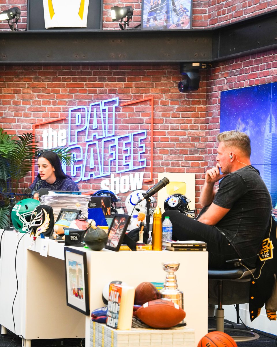 Caitlin Clark went live on the Pat McAfee Show during her first day in Indy 🎬 #PMSLive