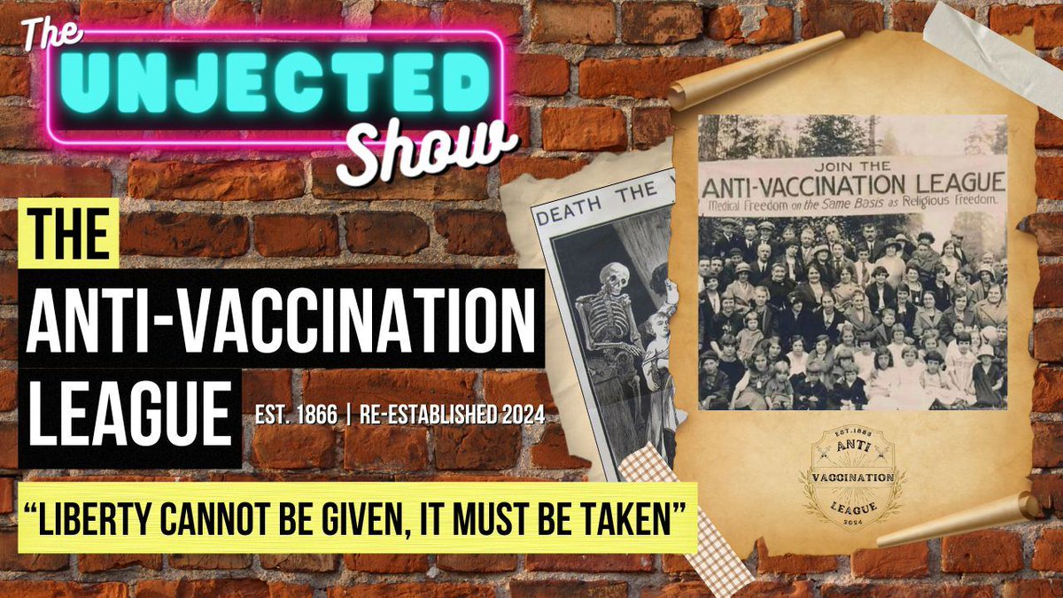 🧬 Going LIVE at 8pm ET to discuss the history and the re-establishment of the Anti-Vaccination League Follow👉 @antivaxleague For those of you that watched the show last week, you saw us stumble upon the Anti-Vaccination League. Needless to say, we were captivated by it. We…