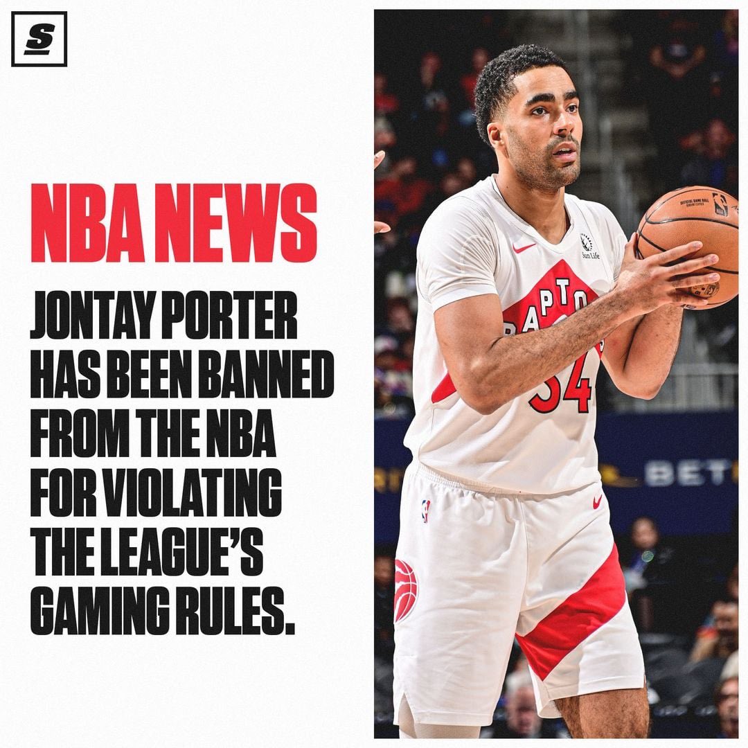 Raptors' Jontay Porter has received a lifetime ban from the NBA for violating league's gaming rules. I think he needed an interpreter…. 😇 Too soon? Not soon enough. 😎 #raptors #nba #JontayPorter #gambling #ohtani #dodgers